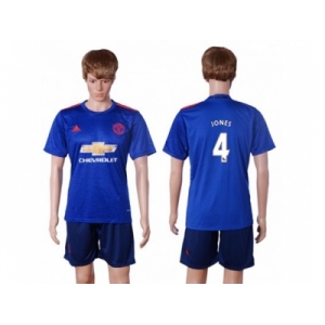 Manchester United #4 Jones Away Soccer Club Jersey 1