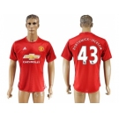 Manchester United #43 Borthwick-Jackson Red Home Soccer Club Jersey