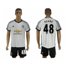 Manchester United #48 Keane White Soccer Club Jersey