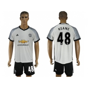 Manchester United #48 Keane White Soccer Club Jersey