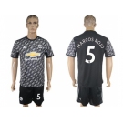 Manchester United #5 Marcos Rojo Black Soccer Club Jersey