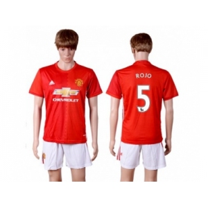 Manchester United #5 Rojo Red Home Soccer Club Jersey