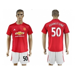 Manchester United #50 Johnstone Red Home Soccer Club Jersey