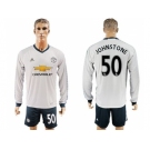 Manchester United #50 Johnstone Sec Away Long Sleeves Soccer Club Jersey