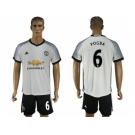 Manchester United #6 Pogba White Soccer Club Jersey