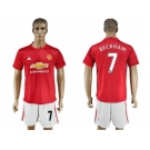 Manchester United #7 Beckham Red Home Soccer Club Jersey 1