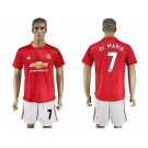Manchester United #7 Di Maria Red Home Soccer Club Jersey