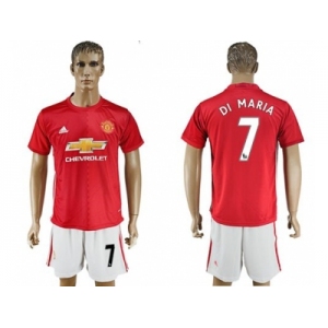 Manchester United #7 Di Maria Red Home Soccer Club Jersey