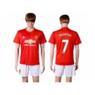 Manchester United #7 Memphis Red Home Soccer Club Jersey 1