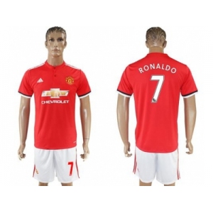 Manchester United #7 Ronaldo Red Home Soccer Club Jersey