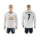 Manchester United #7 Ronaldo Sec Away Long Sleeves Soccer Club Jersey