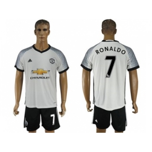 Manchester United #7 Ronaldo White Soccer Club Jersey