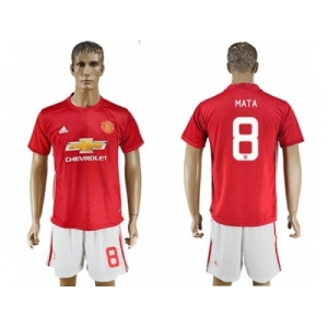 Manchester United #8 Mata Home League Soccer Club Jersey