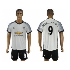 Manchester United #9 Ibrahimovic White Soccer Club Jersey