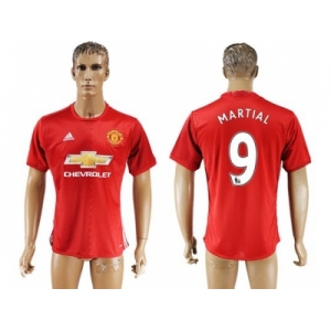 Manchester United #9 Martial Red Home Soccer Club Jersey 1