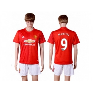 Manchester United #9 Martial Red Home Soccer Club Jersey