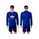 Manchester United Blank Away Long Sleeves Soccer Club Jersey 1