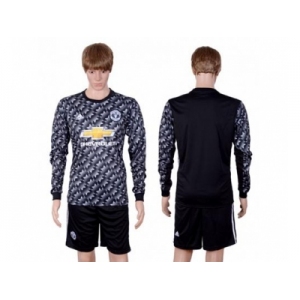 Manchester United Blank Away Long Sleeves Soccer Club Jersey