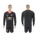 Manchester United Blank Black Goalkeeper Long Sleeves Soccer Club Jersey