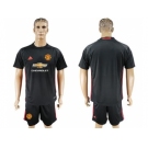 Manchester United Blank Black Goalkeeper Soccer Club Jersey