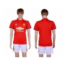 Manchester United Blank Red Home Soccer Club Jersey 1