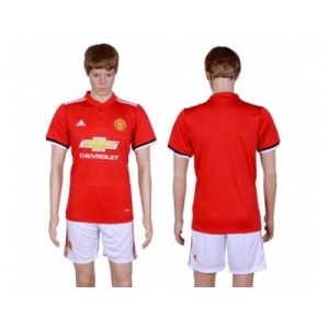 Manchester United Blank Red Home Soccer Club Jersey 1