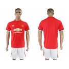 Manchester United Blank Red Home Soccer Club Jersey 2