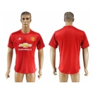 Manchester United Blank Red Home Soccer Club Jersey 6