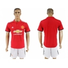 Manchester United Blank Red Home Soccer Club Jersey