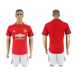 Manchester United Blank Red Home Soccer Club Jersey