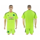 Manchester United Blank Shiny Green Goalkeeper Soccer Club Jersey