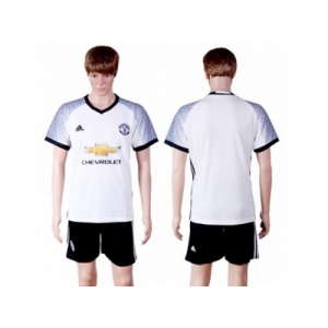 Manchester United Blank White Soccer Club Jersey