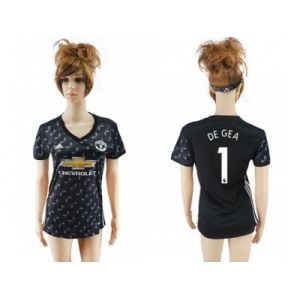 Women Manchester United #1 De Gea Away Soccer Club Jersey