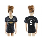 Women Manchester United #5 Marcos Rojo Away Soccer Club Jersey