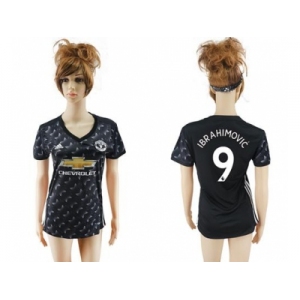 Women Manchester United #9 Ibrahimovic Away Soccer Club Jersey