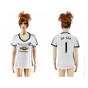 Women's Manchester United #1 DE GEA Sec Away Soccer Club Jersey