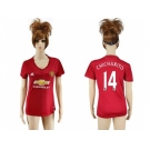 Women's Manchester United #14 Chicharito Red Home Soccer Club Jersey
