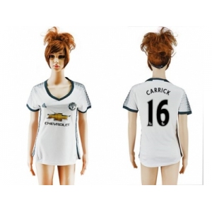 Women's Manchester United #16 Carrick Sec Away Soccer Club Jersey