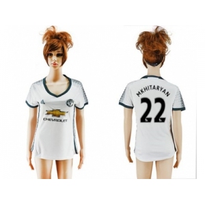 Women's Manchester United #22 Mkhitaryan Sec Away Soccer Club Jersey