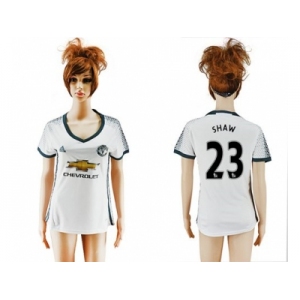 Women's Manchester United #23 Shaw Sec Away Soccer Club Jersey