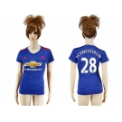 Women's Manchester United #28 Schneiderlin Away Soccer Club Jersey