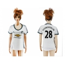 Women's Manchester United #28 Schneiderlin Sec Away Soccer Club Jersey