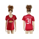 Women's Manchester United #31 Schweinsteiger Red Home Soccer Club Jersey1