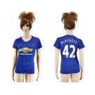 Women's Manchester United #42 Blackett Away Soccer Club Jersey