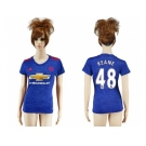Women's Manchester United #48 Keane Away Soccer Club Jersey