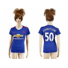 Women's Manchester United #50 Johnstone Away Soccer Club Jersey
