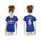 Women's Manchester United #6 Evans Away Soccer Club Jersey