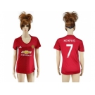 Women's Manchester United #7 Memphis Red Home Soccer Club Jersey