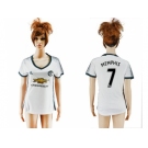 Women's Manchester United #7 Memphis Sec Away Soccer Club Jersey
