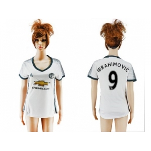Women's Manchester United #9 Ibrahimovic Sec Away Soccer Club Jersey